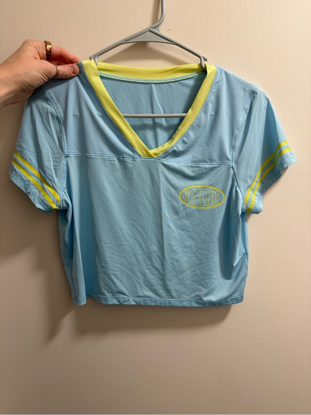 Light Blue Women's offline by Aerie athletic croptop